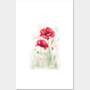 Red poppies art Posters and Art